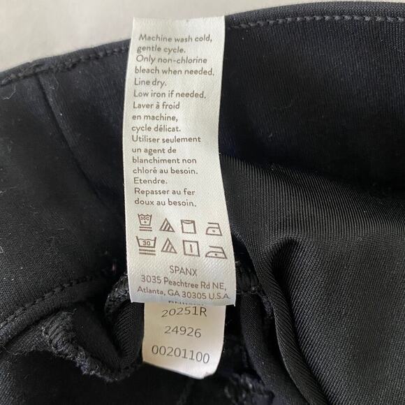 Spanx Perfect Back Seam Pants Size L Black Stretch Staple Business Casual Career - Picture 11 of 14